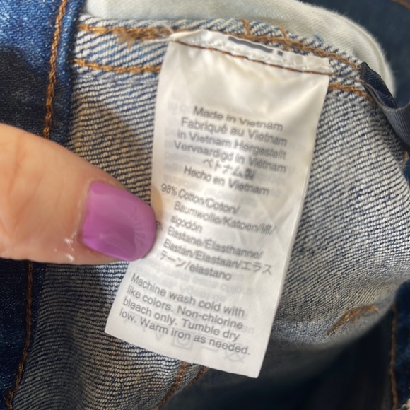 Madewell Slim Straight Jeans Distressed Exposed Button Front Faded Sz 25 - Picture 12 of 13